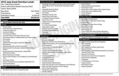 2018 Jeep Grand Cherokee Laredo 4x4