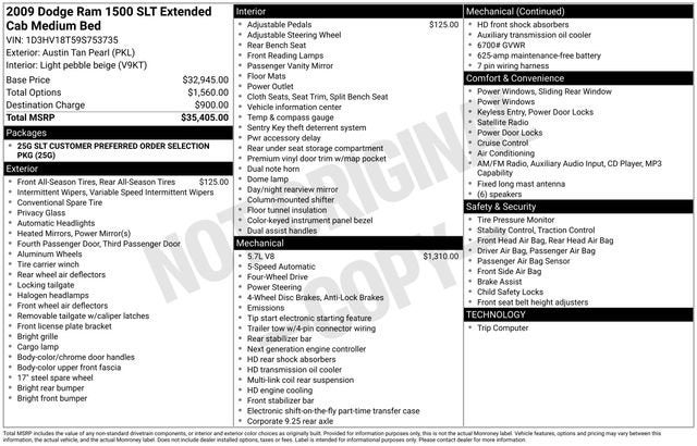 2009 Dodge Ram 1500 SLT