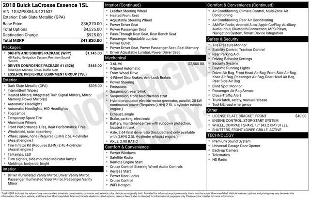 2018 Buick LaCrosse Essence