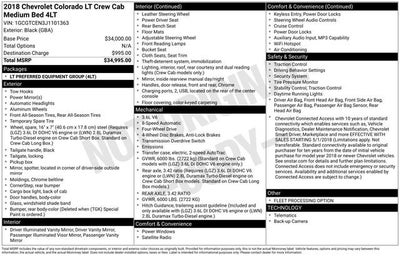 2018 Chevrolet Colorado 4WD LT
