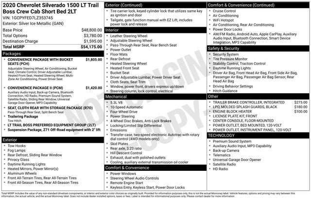 2020 Chevrolet Silverado 1500 LT Trail Boss