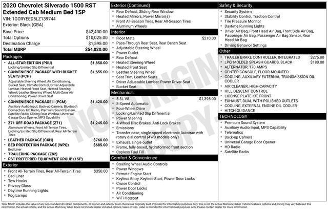 2020 Chevrolet Silverado 1500 RST