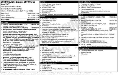 2024 Chevrolet Express Cargo 2500 WT