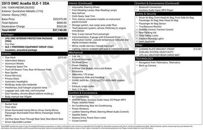 2015 GMC Acadia SLE