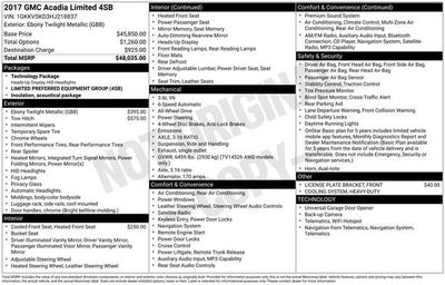 2017 GMC Acadia Limited Limited