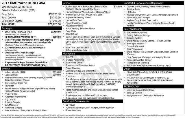 2017 GMC Yukon XL SLT