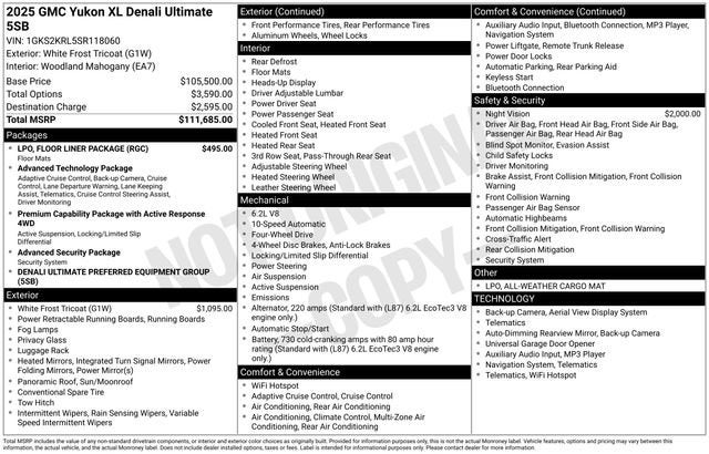 2025 GMC Yukon XL Denali Ultimate