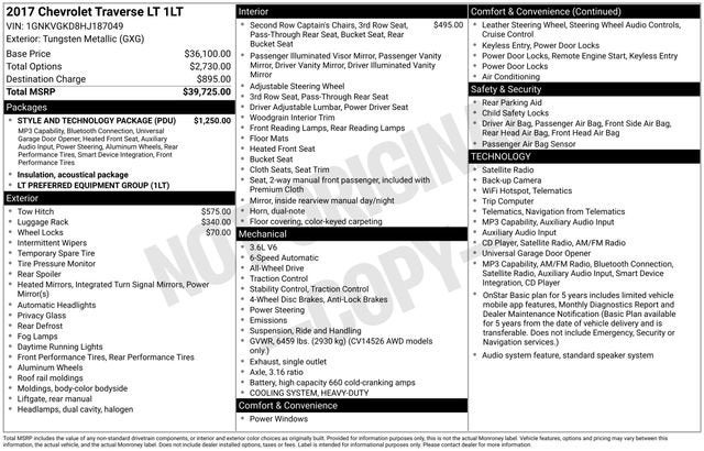 2017 Chevrolet Traverse LT