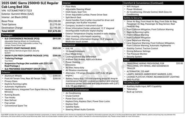 2025 GMC Sierra 2500 HD SLE