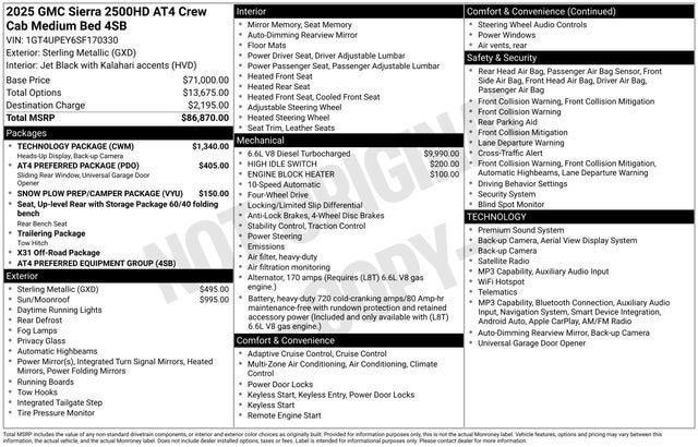 2025 GMC Sierra 2500 HD AT4