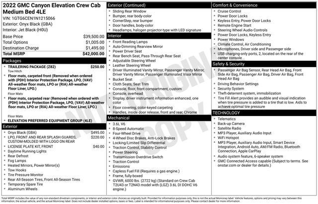 2022 GMC Canyon Elevation