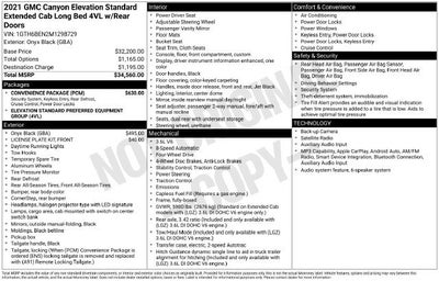 2021 GMC Canyon 4WD Elevation Standard