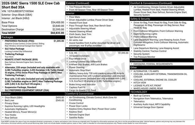 2026 GMC Sierra 1500 SLE
