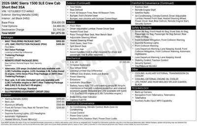 2026 GMC Sierra 1500 SLE