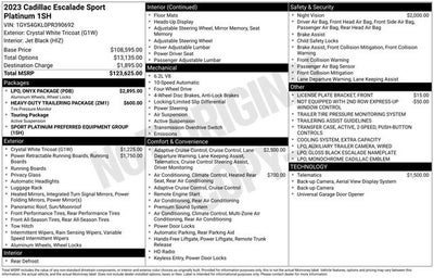 2023 Cadillac Escalade Sport Platinum