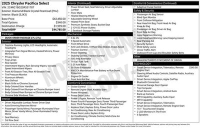 2025 Chrysler Pacifica Select