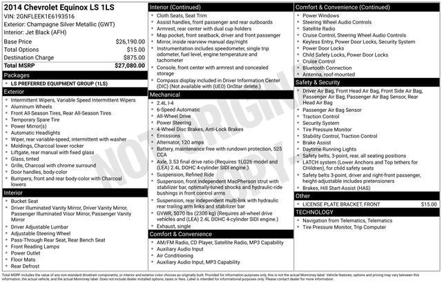 2014 Chevrolet Equinox LS
