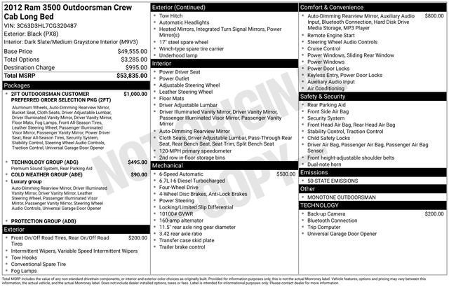 2012 RAM 3500 Outdoorsman