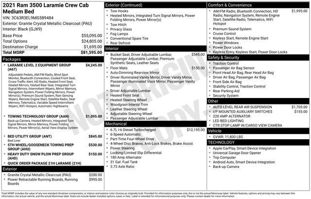 2021 RAM 3500 Laramie