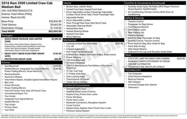 2016 RAM 2500 Longhorn Limited