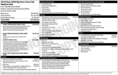 2018 RAM 2500 Big Horn