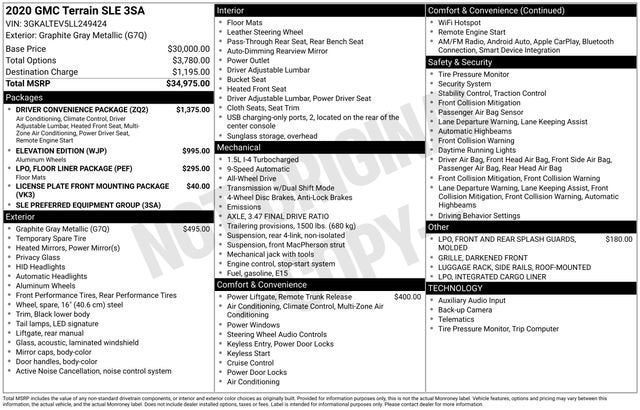 2020 GMC Terrain SLE