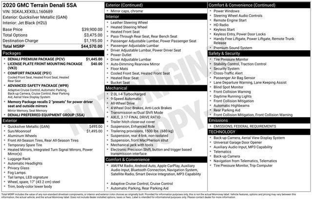 2020 GMC Terrain Denali