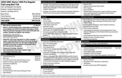 2026 GMC Sierra 1500 Pro