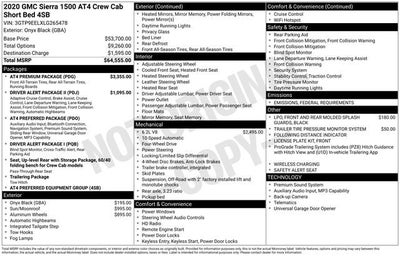 2020 GMC Sierra 1500 AT4