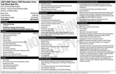 2025 GMC Sierra 1500 Elevation