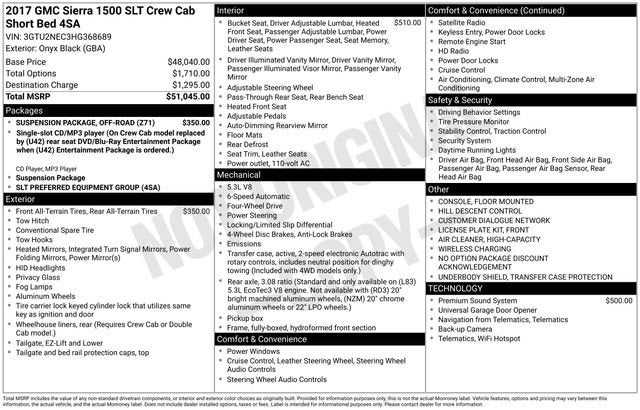2017 GMC Sierra 1500 SLT