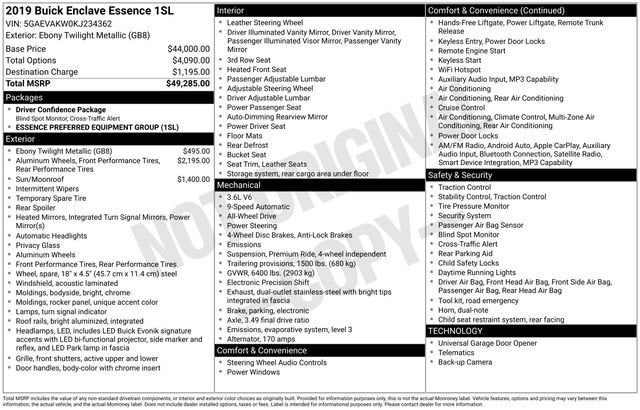 2019 Buick Enclave Essence