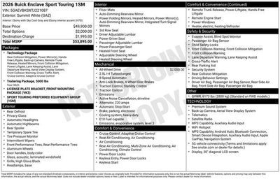 2026 Buick Enclave Sport Touring