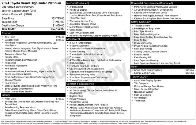 2024 Toyota Grand Highlander XLE