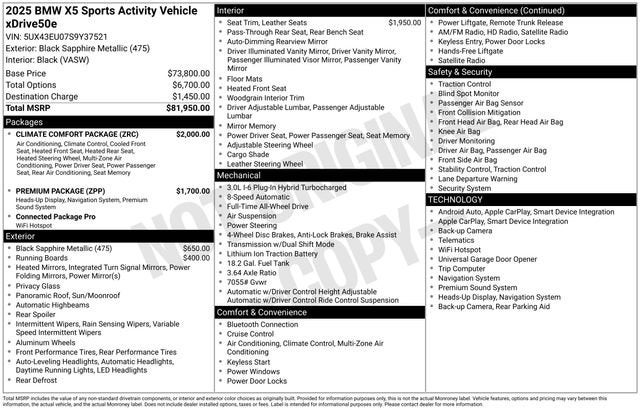 2025 BMW X5 xDrive50e