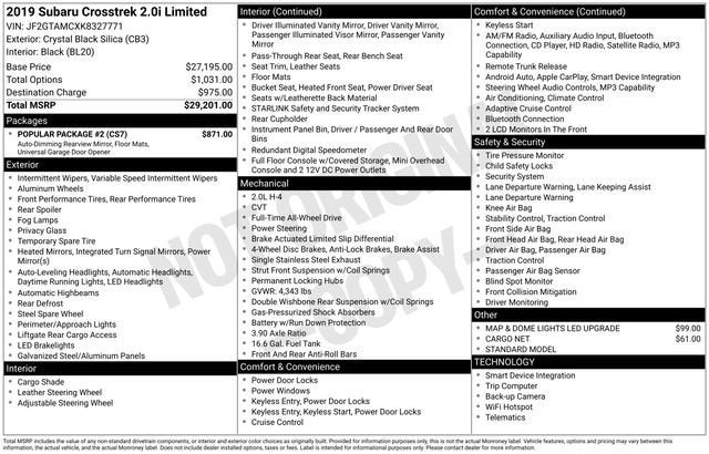 2019 Subaru Crosstrek Limited