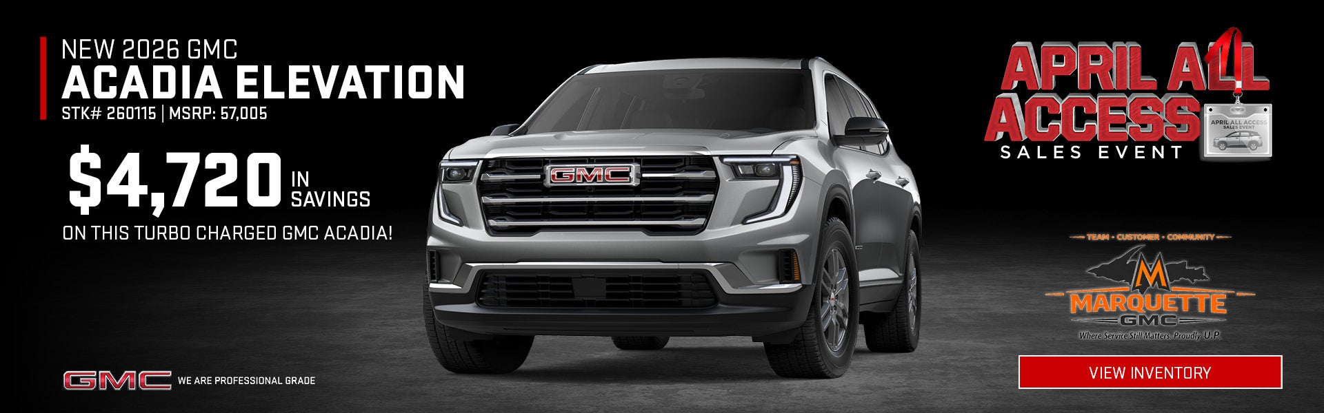 New 2026 GMC Acadia Elevation