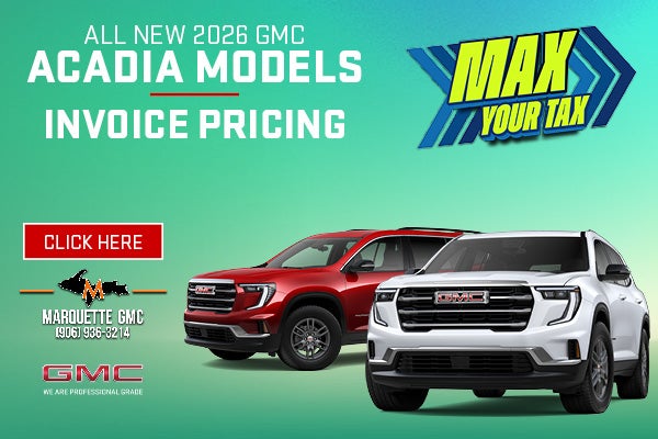Invoice Pricing on All New 2026 GMC Acadia Models