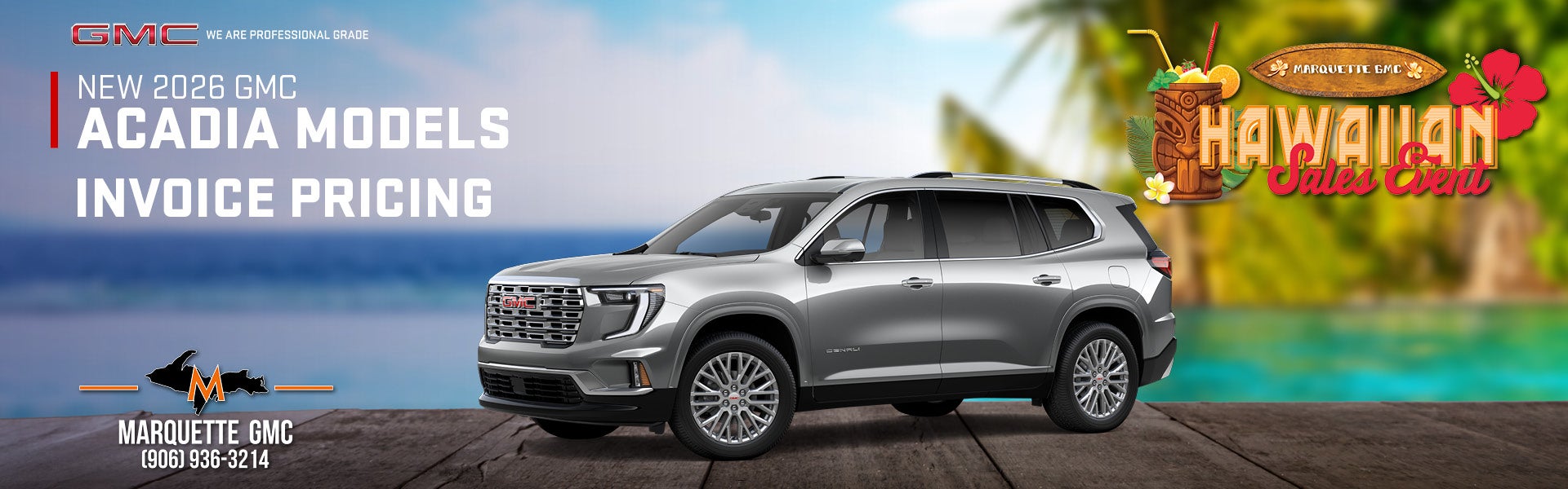 Invoice Pricing on New 2026 GMC Acadia Models