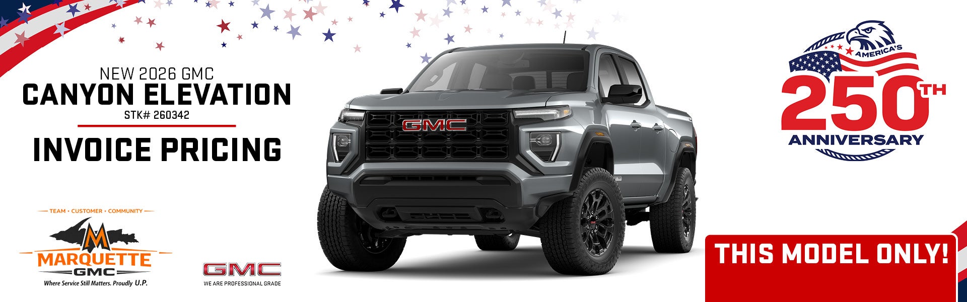New 2026 GMC Canyon Elevation